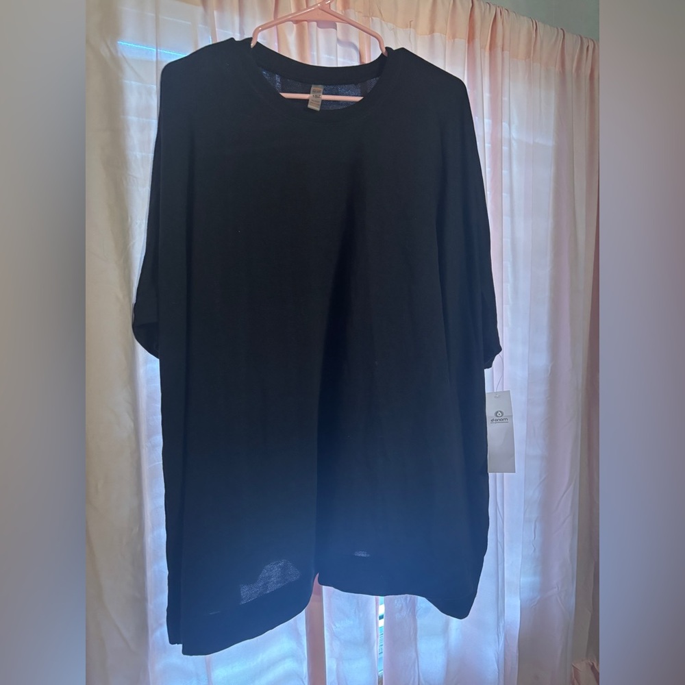 Mono B Black Oversized Crew Tee